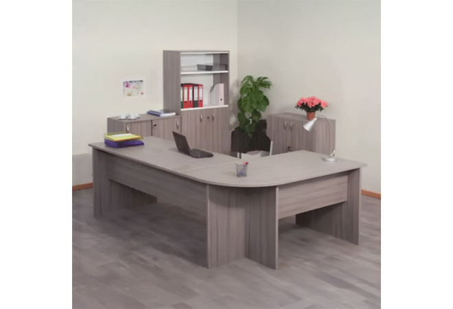 Bureau professionnel d'angle en mélaminé