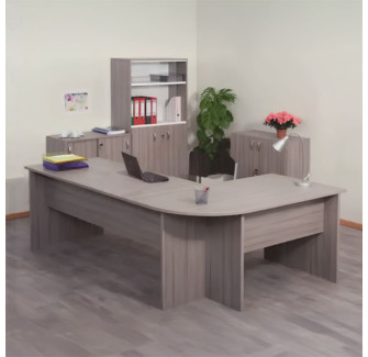 Bureau professionnel d'angle en mélaminé