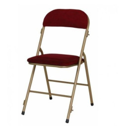 Chaise pliante Opéra en acier et en velours