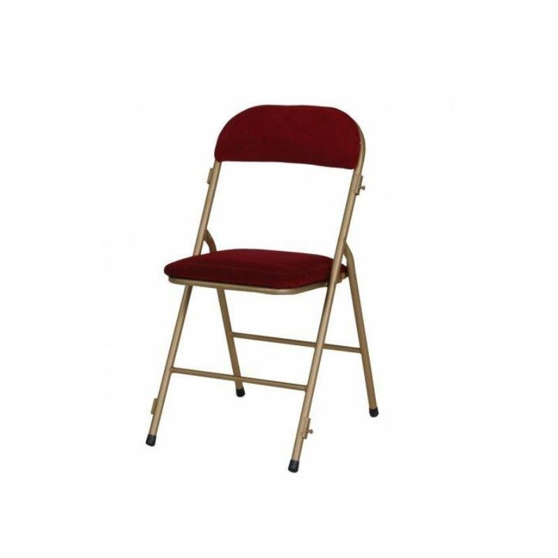 Chaise pliante Opéra en acier et en velours