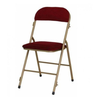 Chaise pliante Opéra en acier et en velours