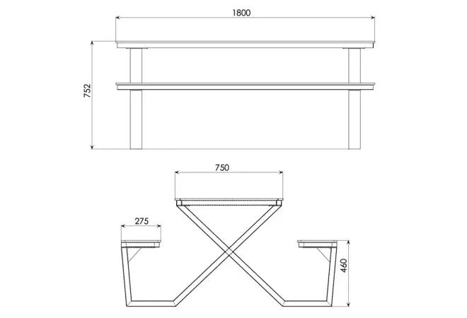 dimensions de la table pique-nique recyclé en HPL dimensions de la table pique-nique recyclé en HPL