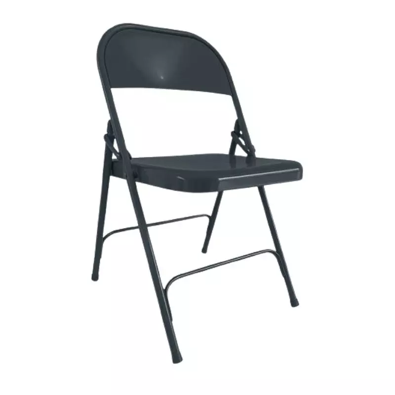 Chaise métallique grise