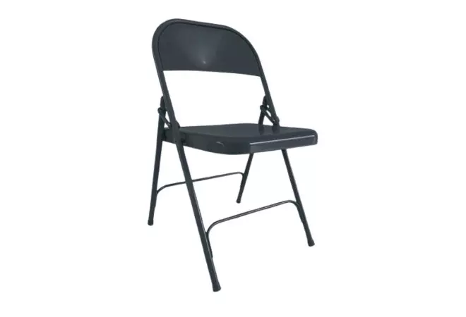 Chaise métallique grise