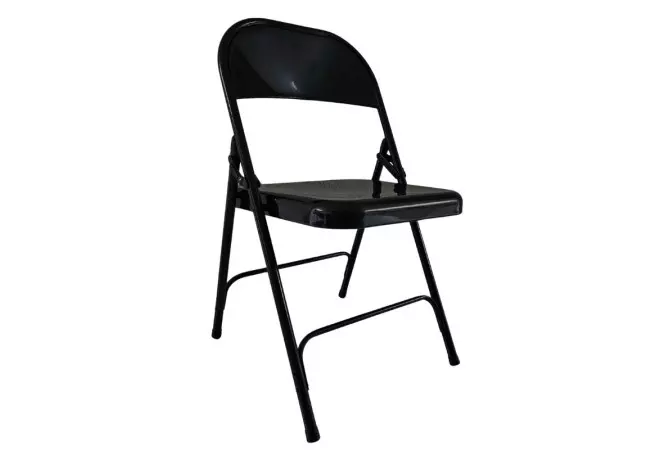 Chaise pliante métal noir