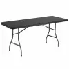 Table pliante grise en plastique