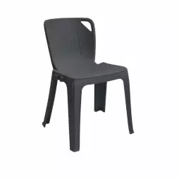 Chaise monobloc grise en polypro