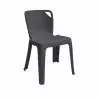 Chaise monobloc grise en polypro