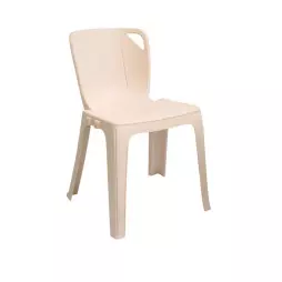 Chaise empilable plastique beige
