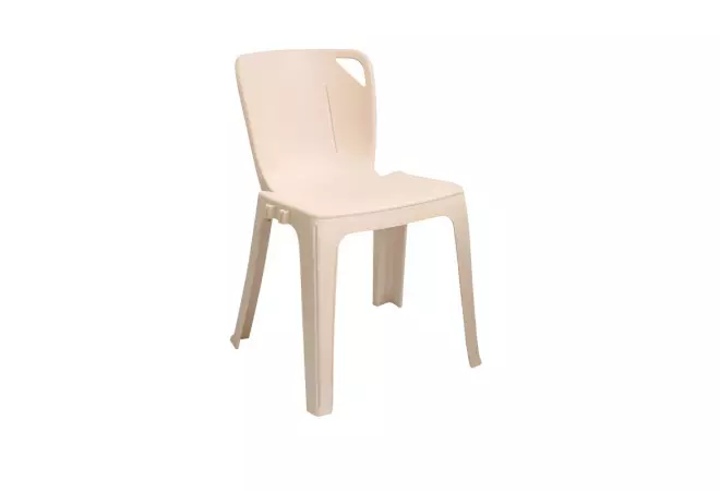 Chaise empilable plastique beige