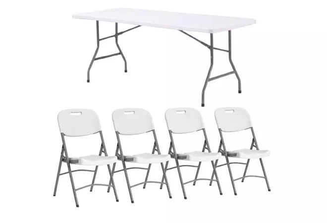 Lot chaises et tables pliantes collectivités