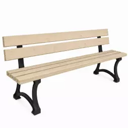 Banc en bois extérieur 5 lames en pin Banc en bois extérieur 5 lames en pin