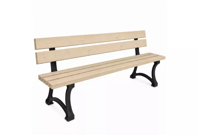 Banc en bois extérieur 5 lames en pin Banc en bois extérieur 5 lames en pin