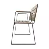 Banc espace public senior HPL coloris chêne clair vue de profil
