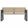 Banc espace public senior HPL coloris chêne clair vue de face