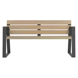 Banc espace public senior HPL vue de face