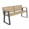 Banc espace public senior chêne clair