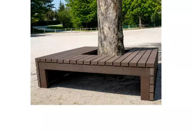 entourage d'arbre en plastique recyclé