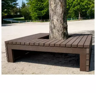 entourage d'arbre en plastique recyclé