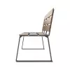 Banc urbain HPL et acier vue de profil
