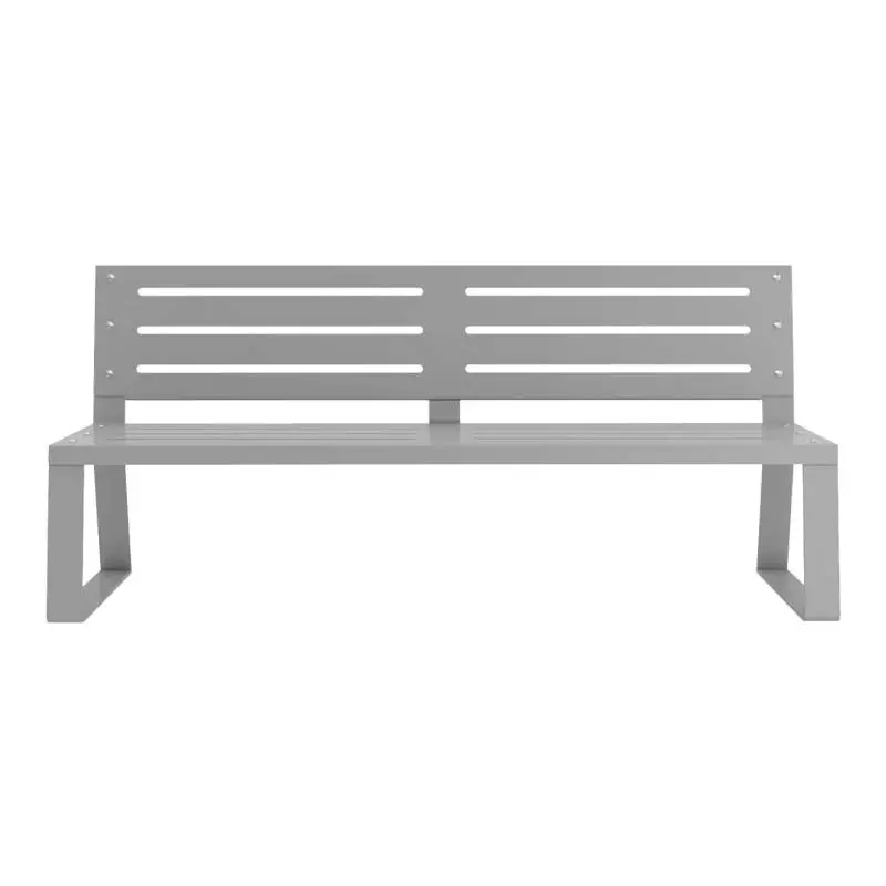 Banc de ville en acier 3 places vue de face
