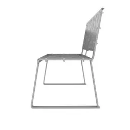 Banc public acier découpe laser vue de profil
