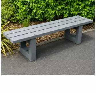 Banquette extérieure en plastique recyclé
