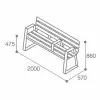 dimensions du banc compact HPL senior