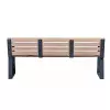 Banc compact HPL senior vue de dos