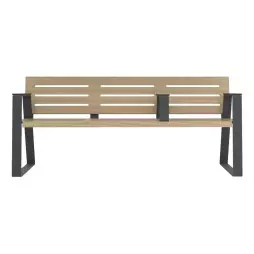 Banc compact HPL senior vue de face
