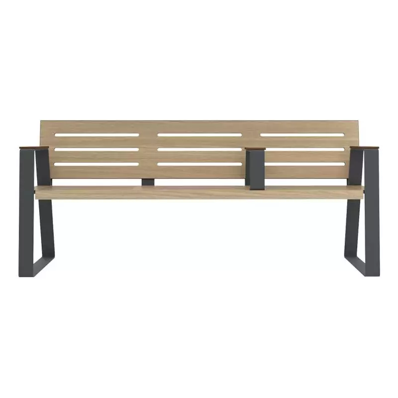 Banc compact HPL senior vue de face