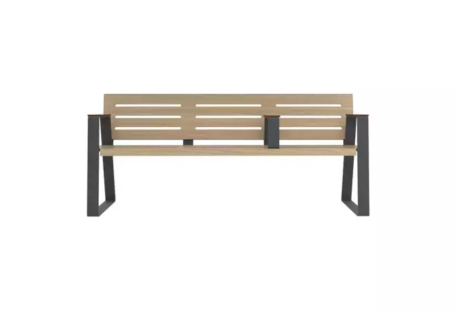 Banc compact HPL senior vue de face