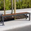 Banquette extérieure en plastique recyclé