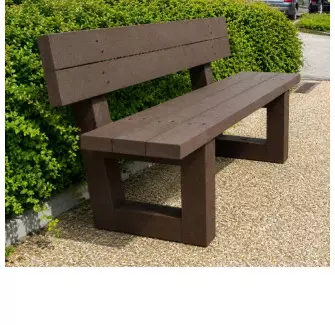 Banc public en plastique recyclé