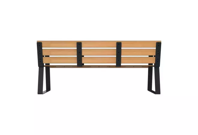 Banc compact HPL Senior vue de dos