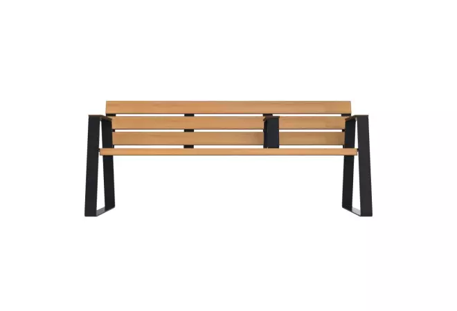 Banc compact HPL senior vue de face