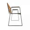Banc compact HPL et acier Senior vue de profil