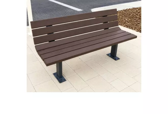 Banc public en plastique recyclé
