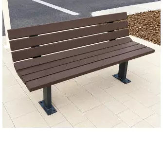 Banc public en plastique recyclé
