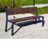 Banc de ville en plastique recyclé et acier