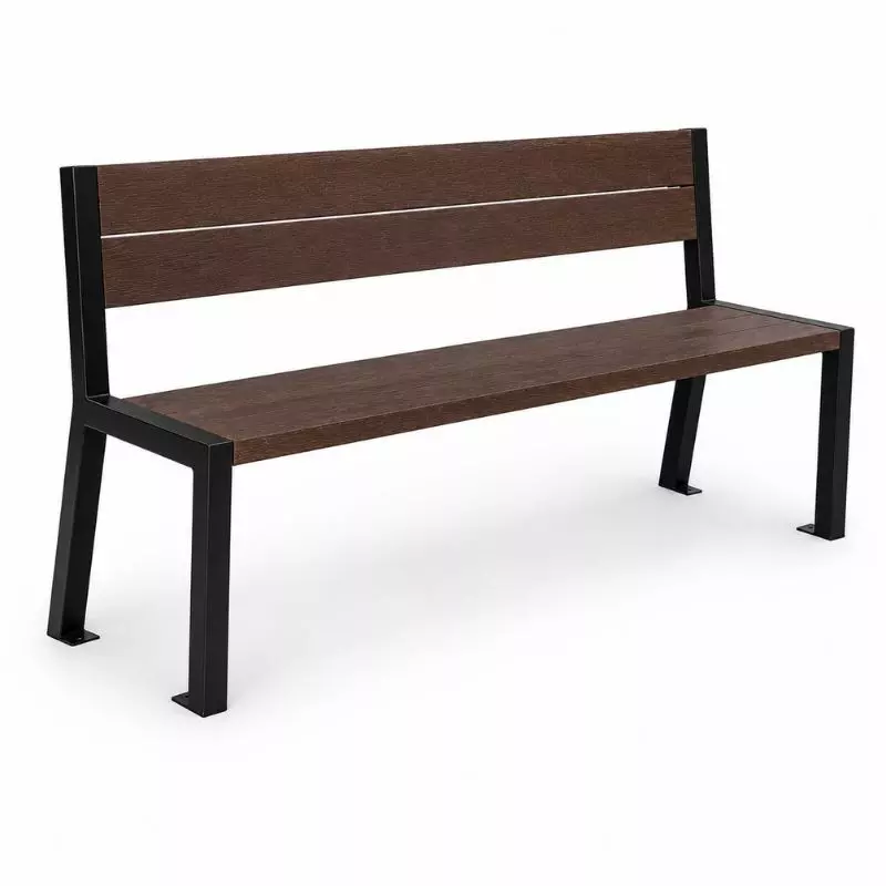 Banc urbain en plastique recyclé