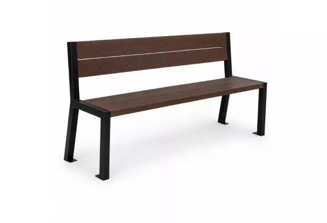 Banc urbain en plastique recyclé