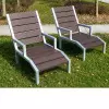 Chaise longue pour espace public en plastique recyclé
