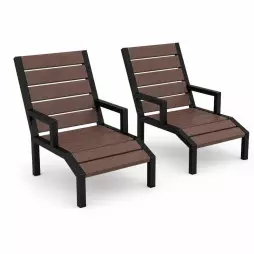 Chaise longue extérieure plastique recyclé
