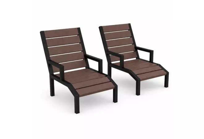 Chaise longue extérieure plastique recyclé