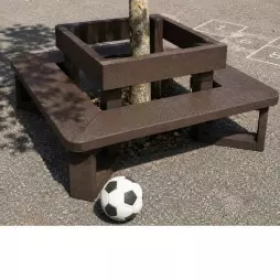 Banc tour d'arbre en plastique recyclé
