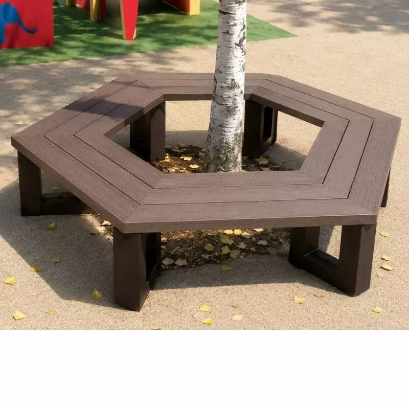 Banquette tour d'arbre pour école