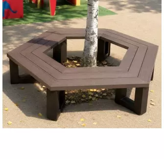 Banquette tour d'arbre pour école