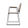 Fauteuil urbain compact HPL Senior et structure acier vue de profil
