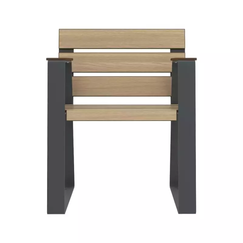 Fauteuil de ville senior avec lames compact HPL vue de face